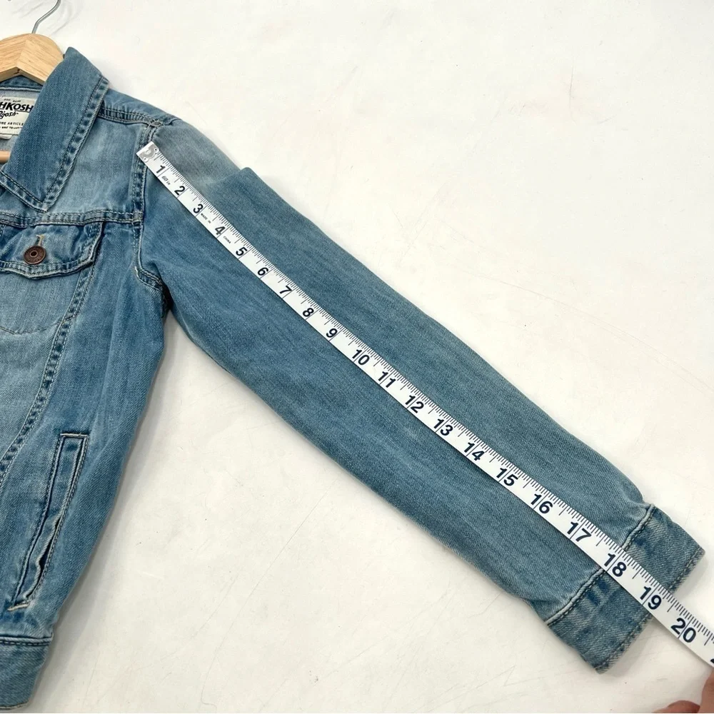 OSH KOSH B'GOSH Kid's Blue Denim Jean Jacket Size 10-12